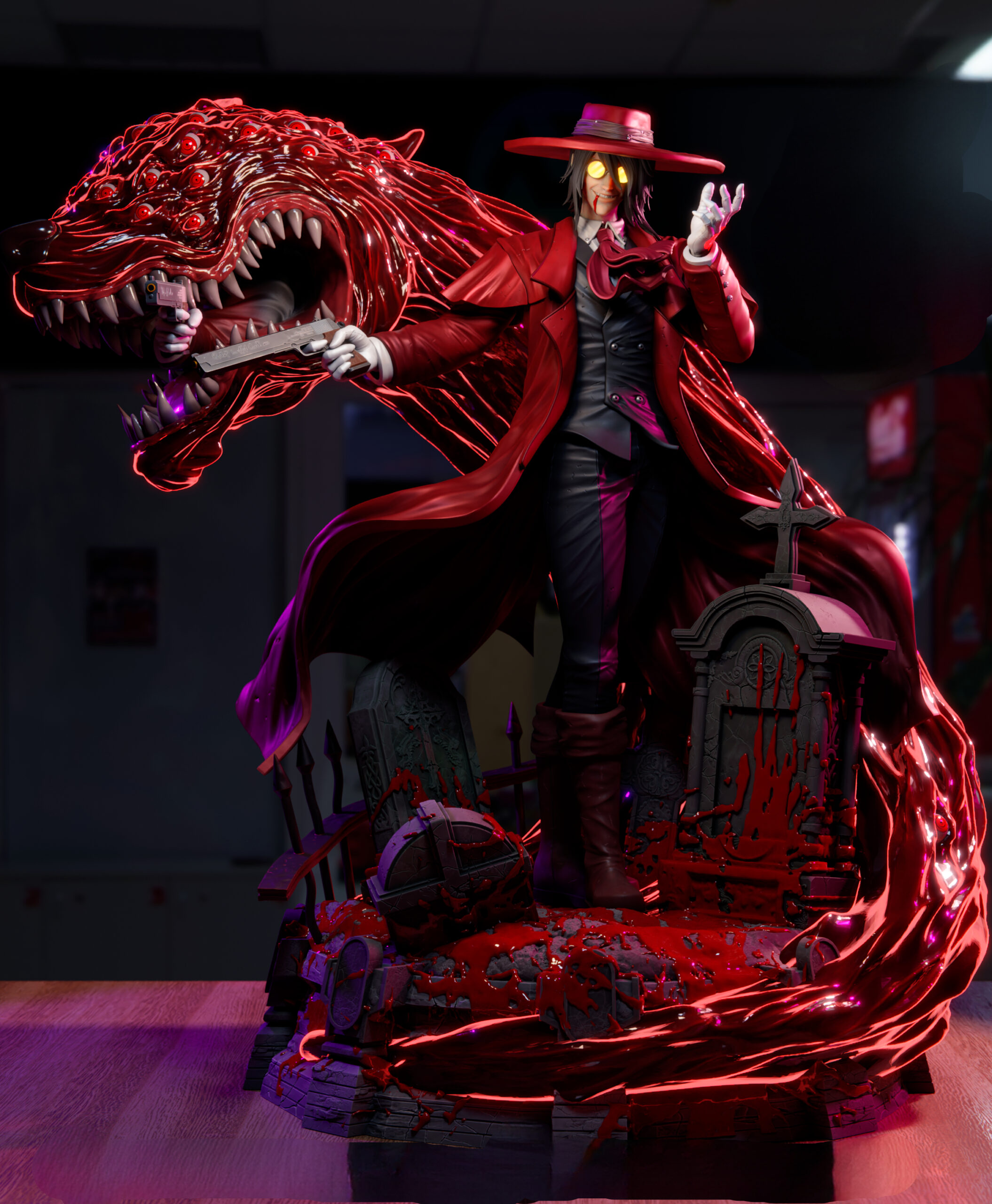 Web_Photo_Editor (3) اکشین فیگور Alucard انیمه Hellsing - Image 1